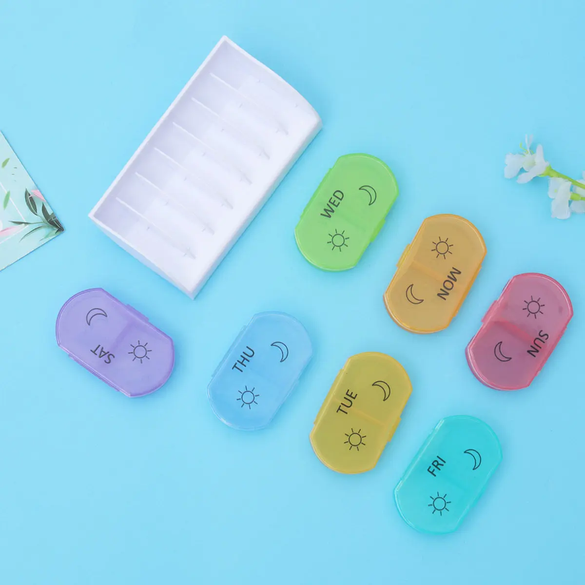 2Pcs 7 Day Pill Org…