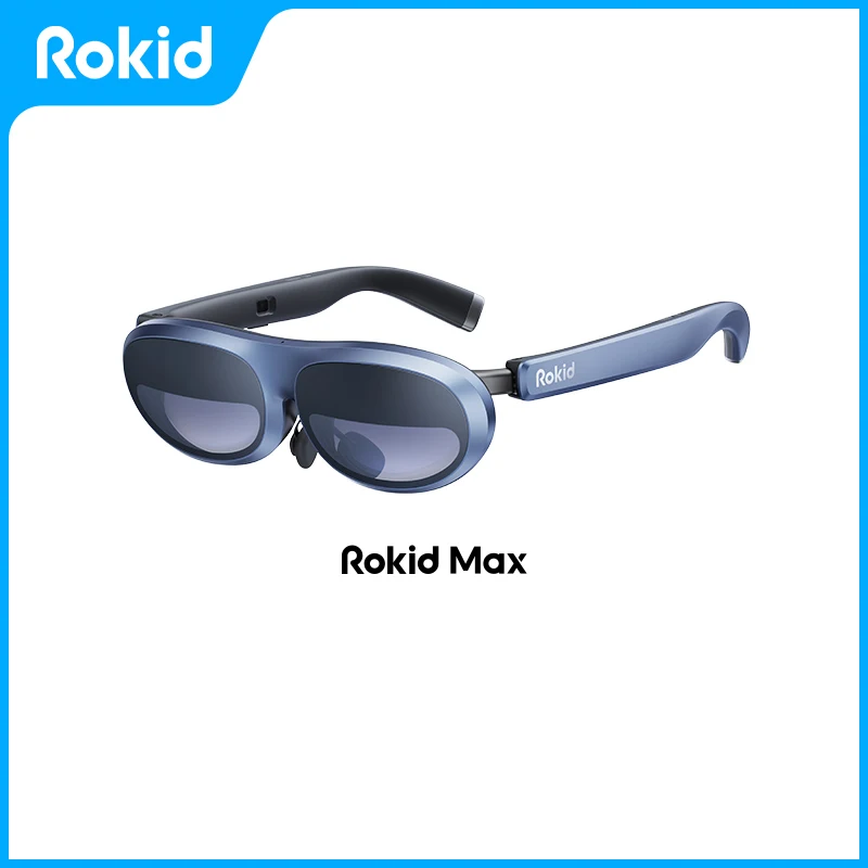 نظارات Rokid Max AR 3D الذكية الجديدة Micro OLED مقاس 215 بوصة بحد أقصى 50 °   عرض FoV للهواتف/Switch/PS5/Xbox/PC VR الكل في واحد متوفر في المخزون