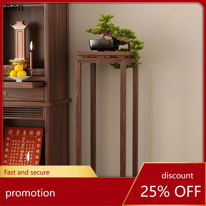 

Cz solid wood walnut mortise and tenon complete flower stand for home living room balcony flower stand indoor bonsai stand