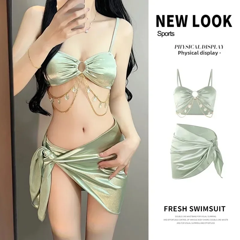 

Three Piece Swimsuit Set Bikini Women's Summer Sexy Charming Elegant Fashionable Trendy Vacation High-end Women's Clothing