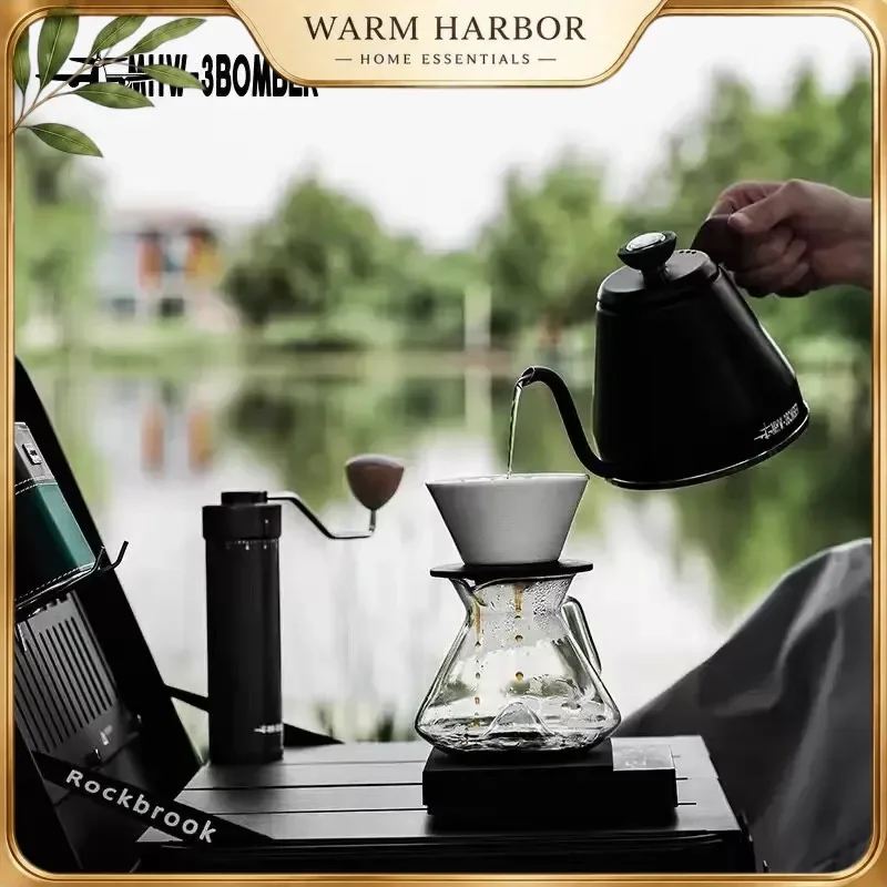 Mhw-3bomber Hill Style Graduated Glass Coffee Server Drip Pot Pour Over Coffee Maker For Home Office Cafe Brewing Barista Tool - view 6