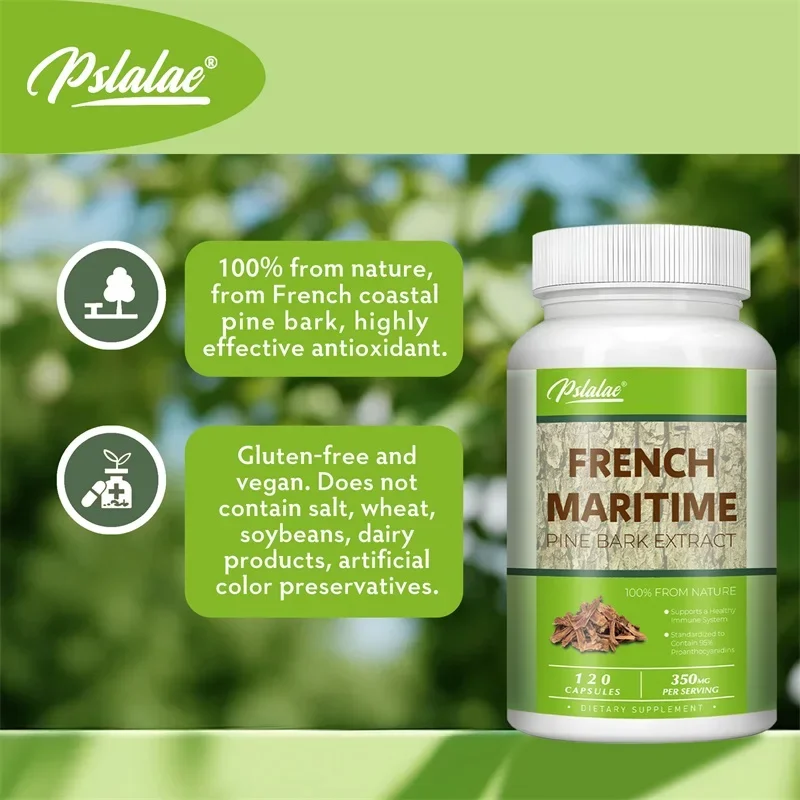 French Maritime Pine Bark - Relieves Anxiety, Anti-aging, Promotes Blood Circulation