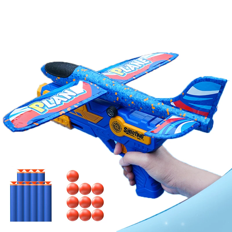 Jouets d'avion d'éjection de mousse pour enfants, avion d'extérieur en mousse pour garçons, planeur de vol à lancer à la main, jouets d'interaction Parent-enfant, cadeaux pour enfants