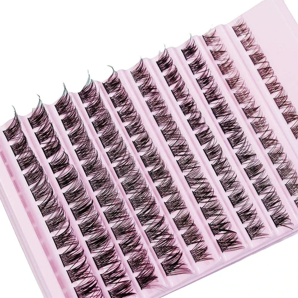 Cluster Lashes Full Volume Lashes ดูธรรมชาติ 8-16 มม.DIY False Lashes Mink D Curl 120 pcs ขนตาปลอม