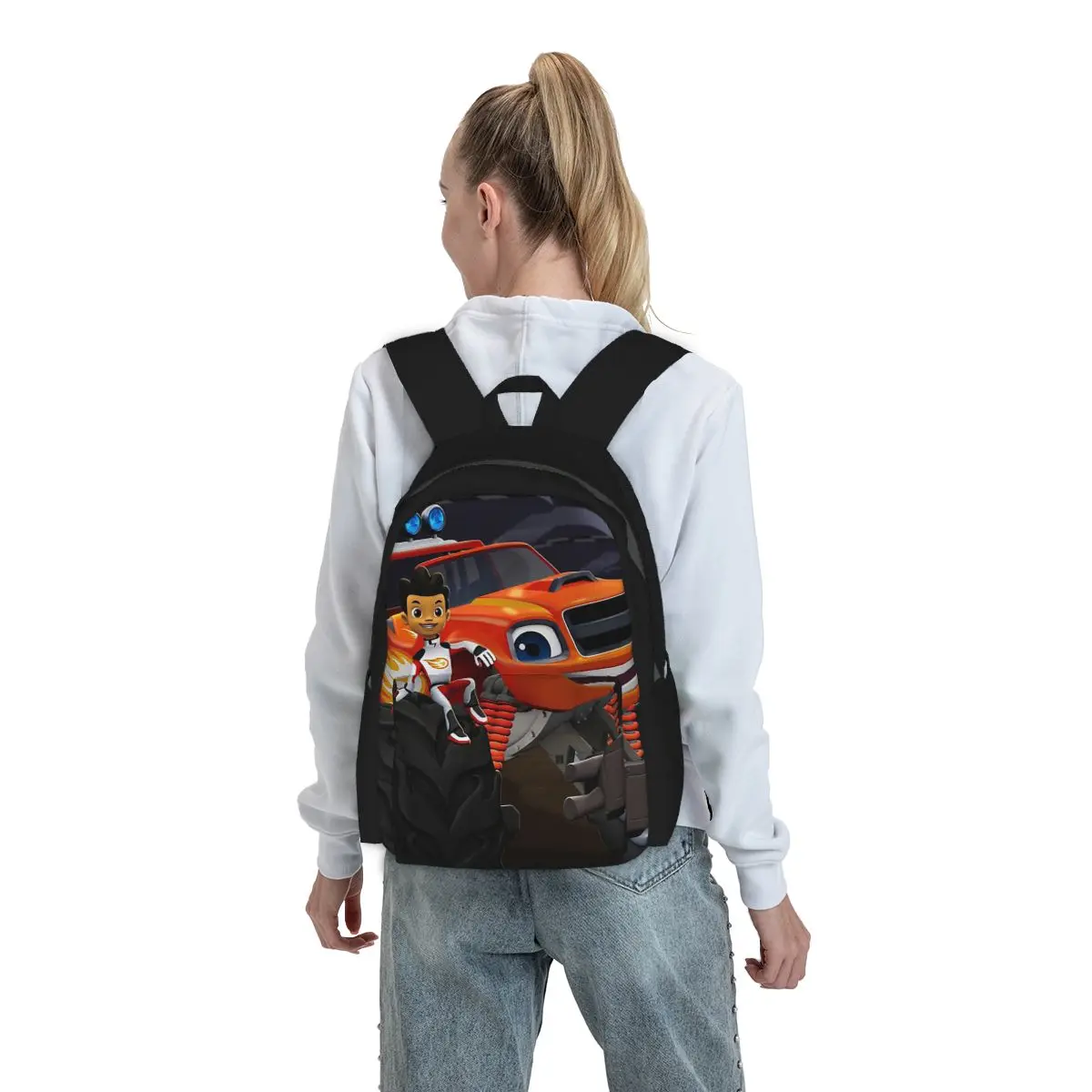 

Blaze And The Monster Machines Backpack Boys Girls BookBag Children School Bag Laptop Shoulder Bags for Men Women