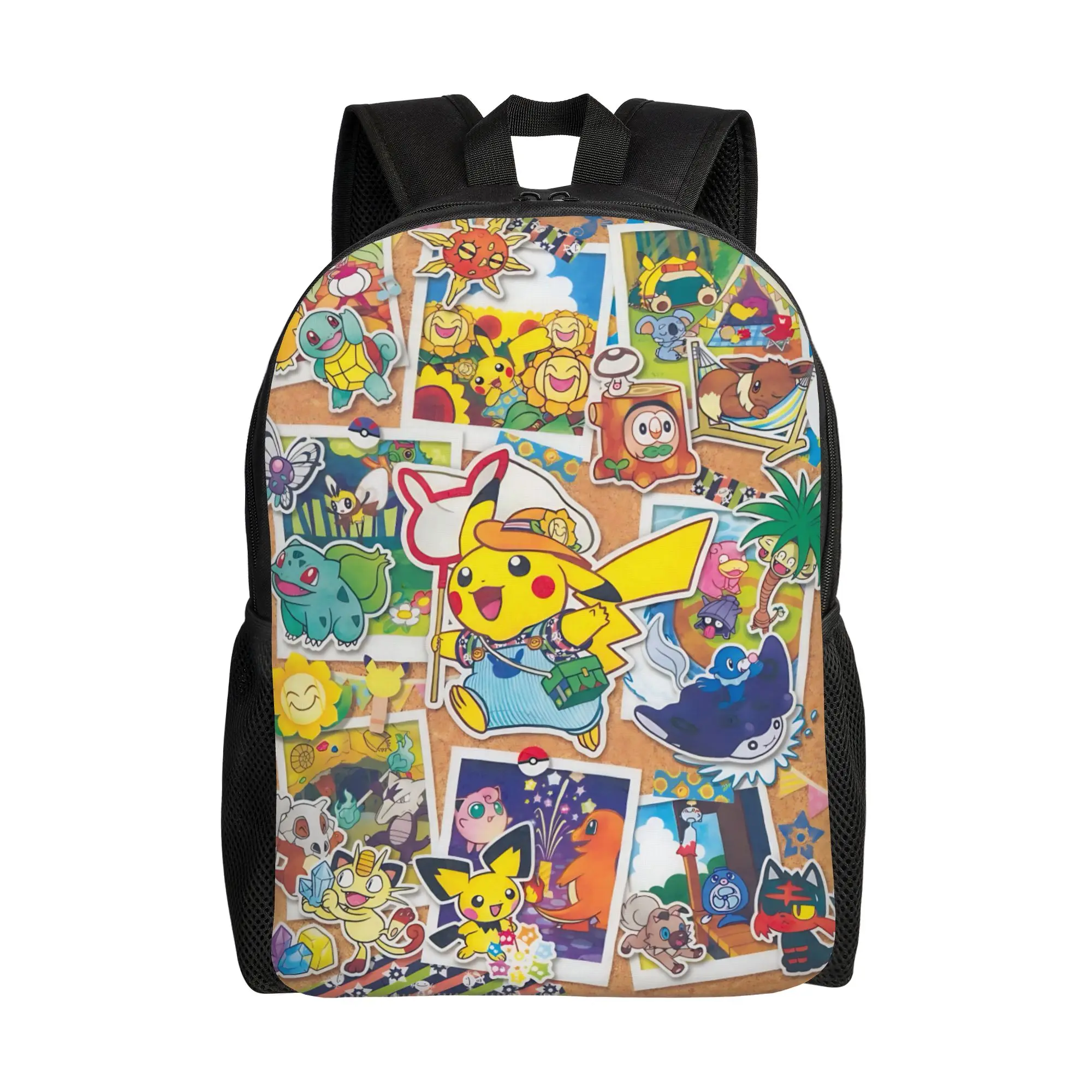 Fashion Cartoon Pokemon Theme Backpack ita bag  mochila Daily School Retro Washable Rucksack