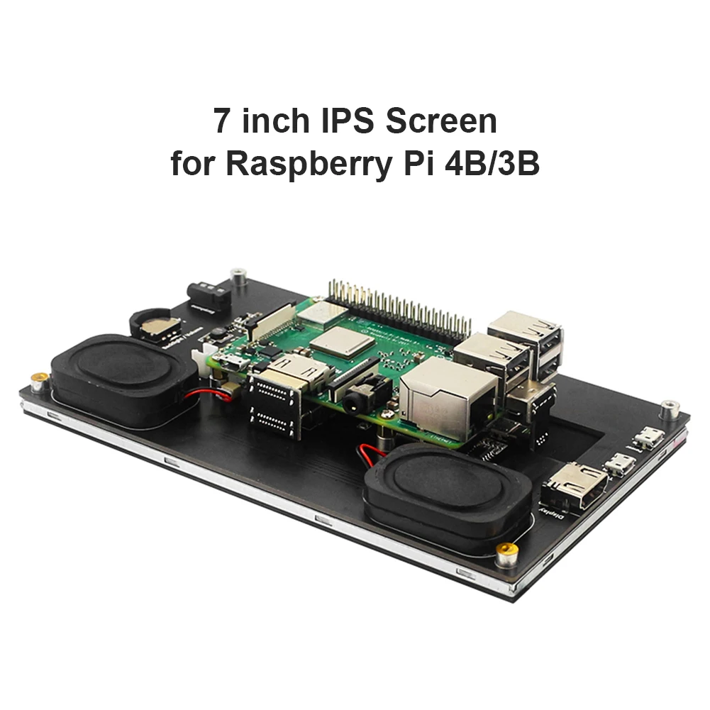 Módulo de tela sensível ao toque ips de 7 polegadas 1024x600 para raspberry pi 4b/3b display pc monitor portátil para sistema win10/win8/win7