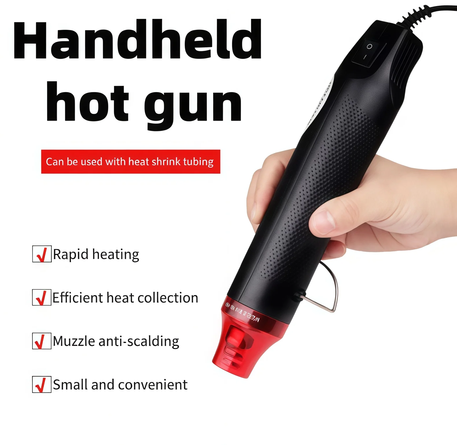 Mini Hot Air Gun Electric Heating Equipment US EU 110/220V Wide Voltage Heat Tool for Plastic Forming Micro Electronic Soldering