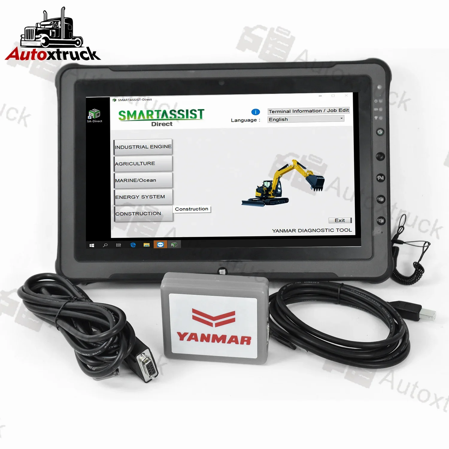 Getac F110 Tablet For Yanmar (YEDST) diagnostic tools Agriculture construction Generator Diesel Engine YANMAR Diagnostic Tool