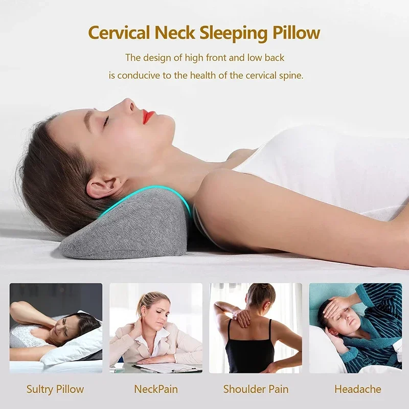 Cervical Pillow, Memory Foam Contour Pillow, Bed Pillows for Side Sleeper Ergonomic Orthopedic Sleeping Pillow, Neck Pillow