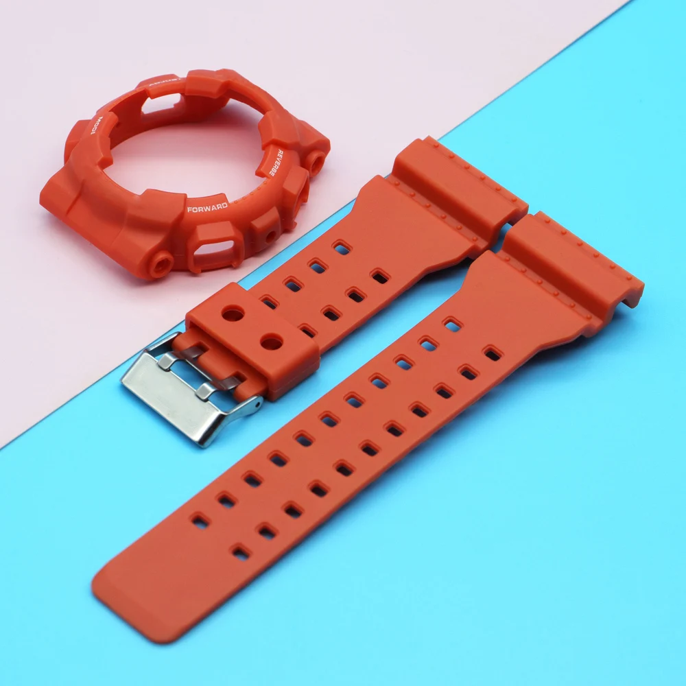 For Casioak GA-110 GA100 GD-120 Silicone Band High Quality Rubber Watchband with Watch Case Rubber Watch Strap Watch Serise