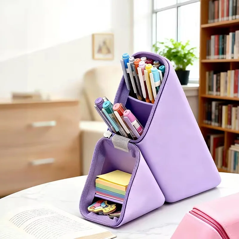 Stylish Portable Silicone Pen Holder Foldable Desktop Organizer Multi-Purpose Pencil Cup For Office School Supplies Stationery