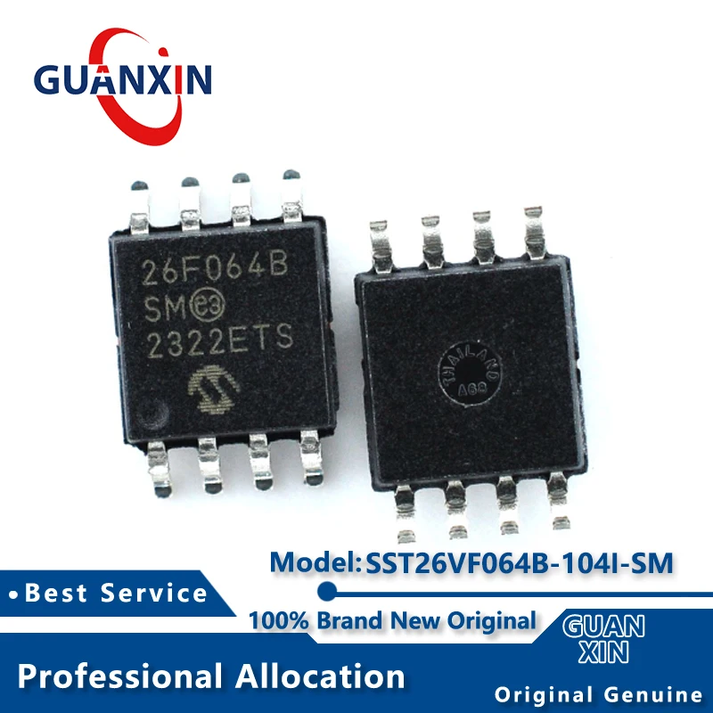 100% New  electronics SST26VF064B-104I/SM SOIC-8 Marking 26F064BSM SST26VF064