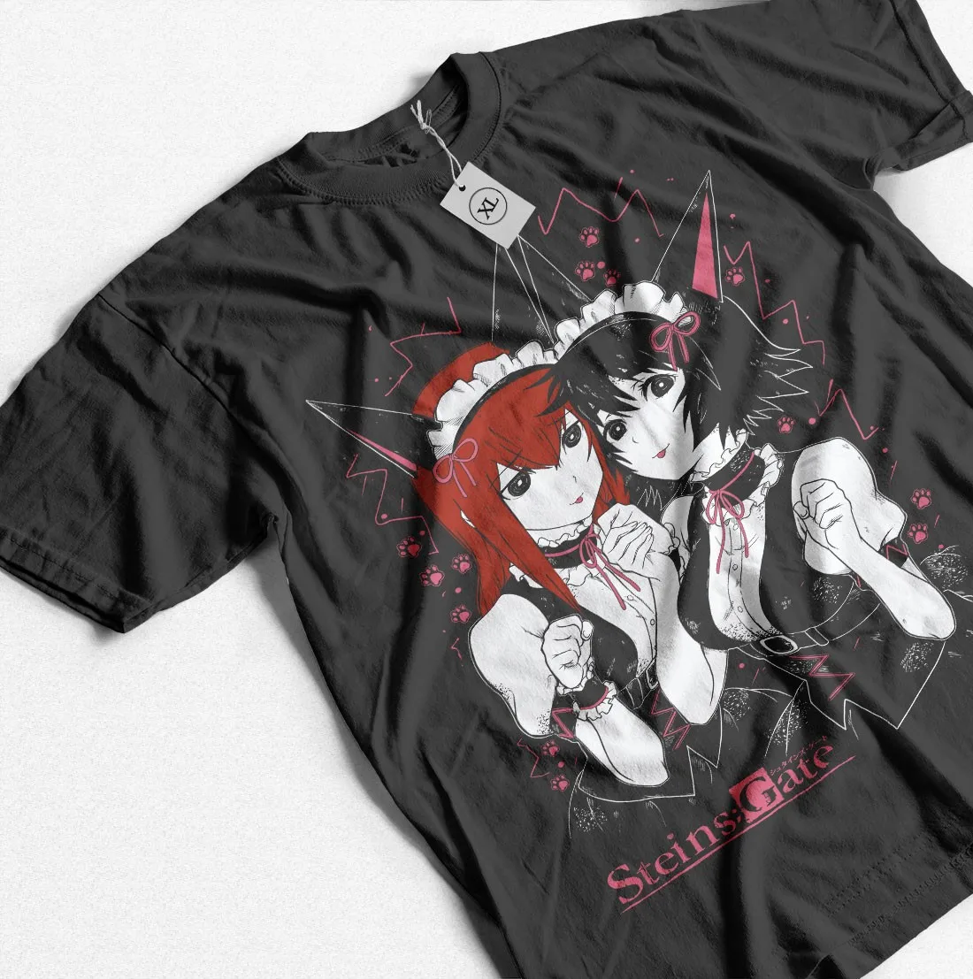 Camiseta Steins Gate Okabe Kurisu Makise Girl Kawaii Waifu Anime, todas las tallas