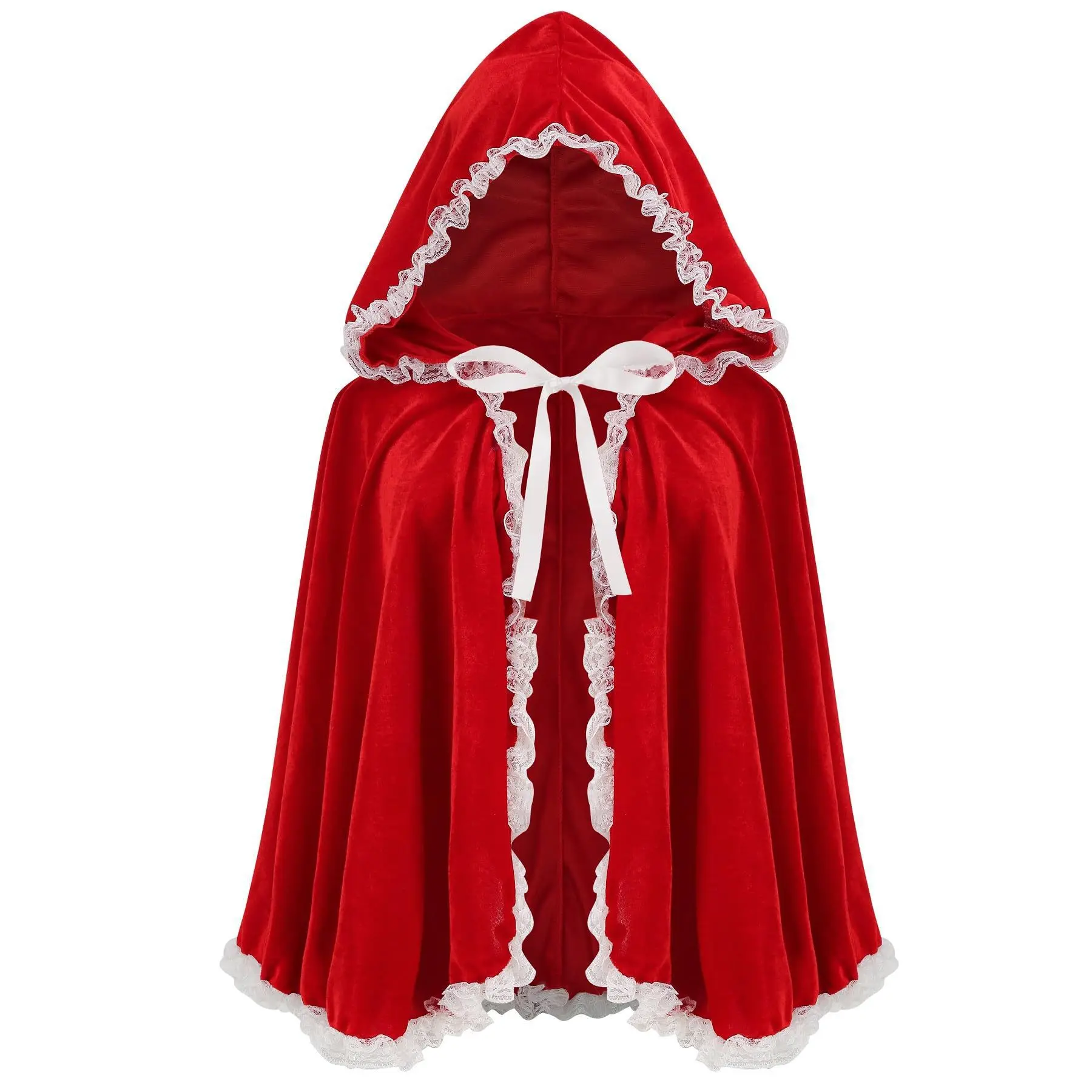 Red Hooded Cloak Christmas Party Cape