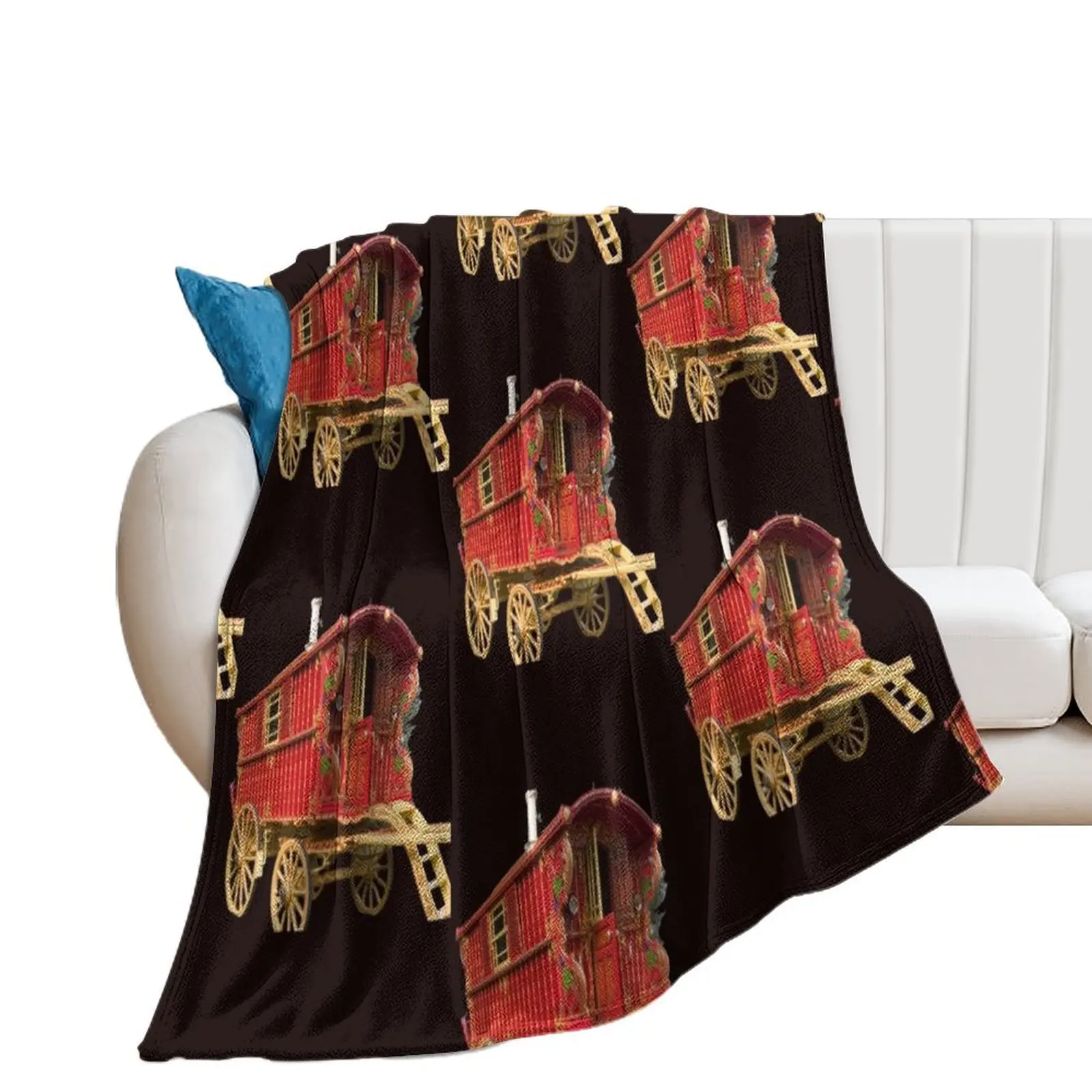 traditional wagon vardo Throw Blanket for sofa halloween Sofa Quilt Blankets