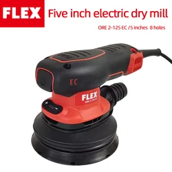 German Original FLEX 5-Inch 125mm 8-Hole Car Polishing Sander With Dust Cup Sandpaper Sanding Hand-Held Dry Mill Furniture Wall