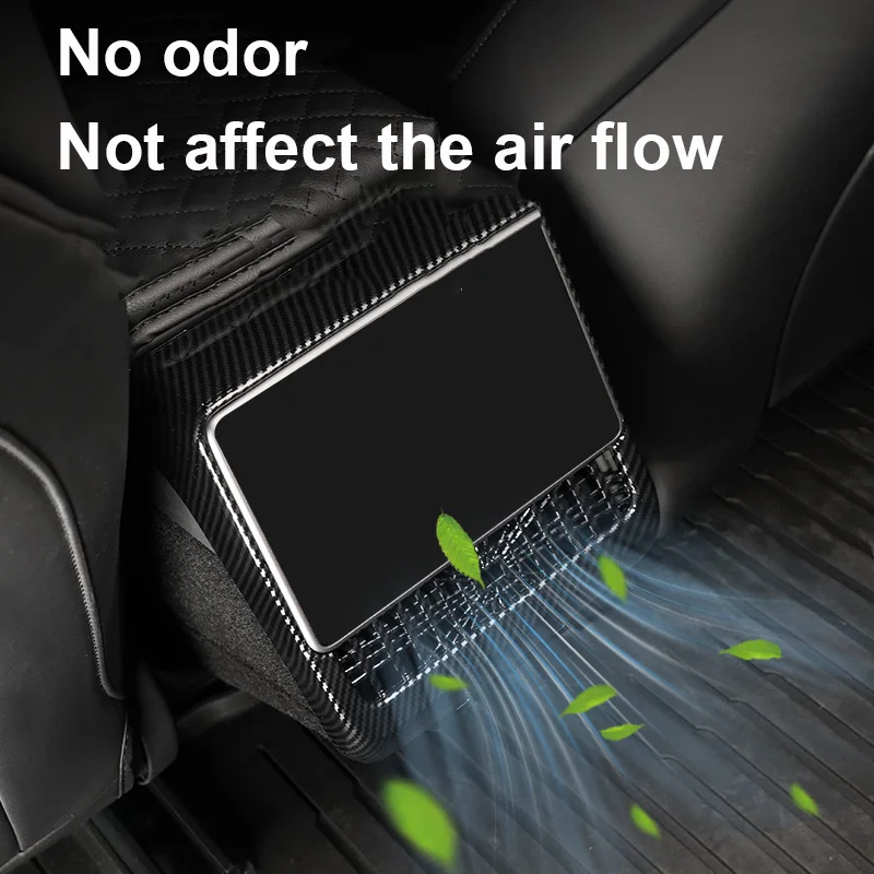 غطاء كسوة مخرج الهواء الخلفي لتسلا ، واقي الإطار ، ألياف الكربون ABS ، لوحة مكيف ، طراز جديد 3 ، هايلاند ، ملحقات الإطار