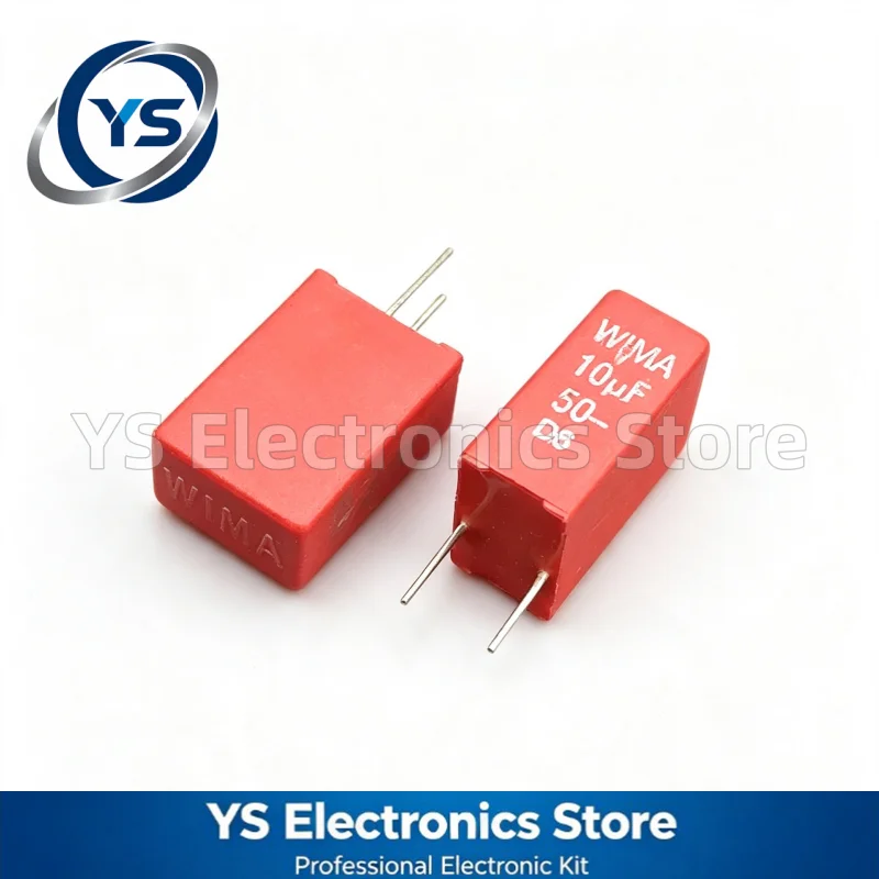 WIMA RED MKS2 50V10UF 50V 10UF 50V106 5mm Film Capacitor Hi-Fi Audio Capacitors NEW and Original