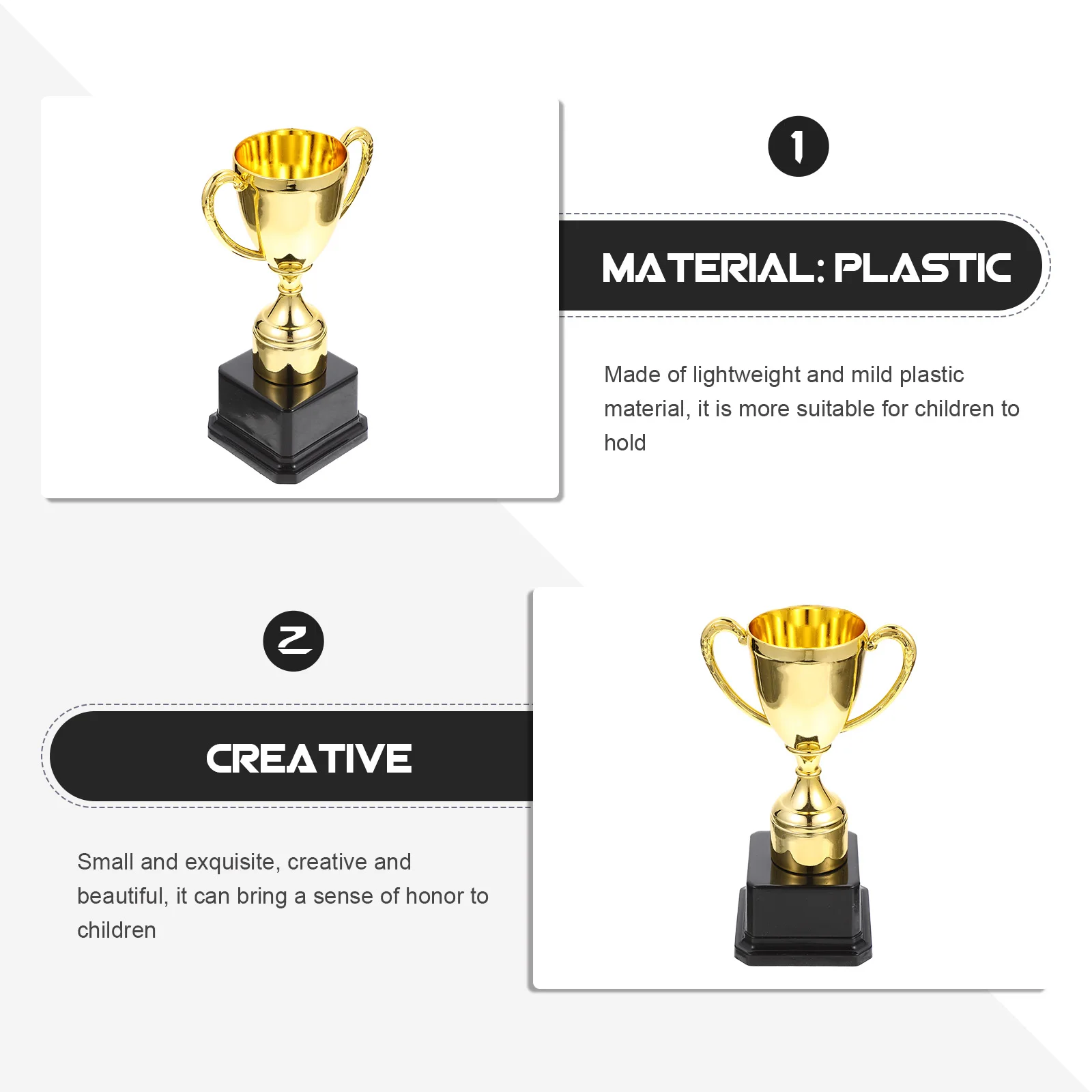 

2 Pcs Trophy Favors Gold Football Trophies Small for Plastic