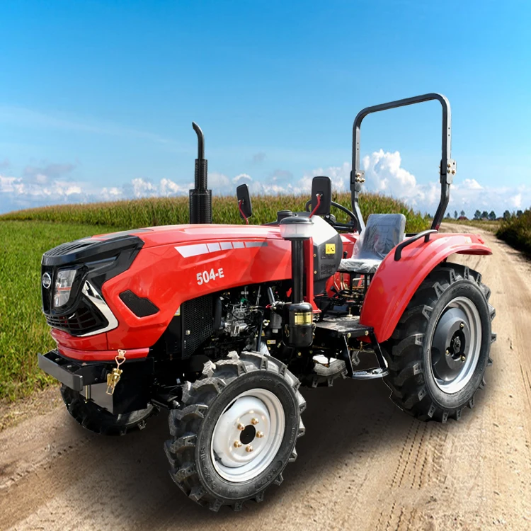 China 4WD 50hp Mini Farm Tractor Front End Loader Backhoe  Engine 4x4 Small Tractor Agriculture Farming Mini-Trucks-for