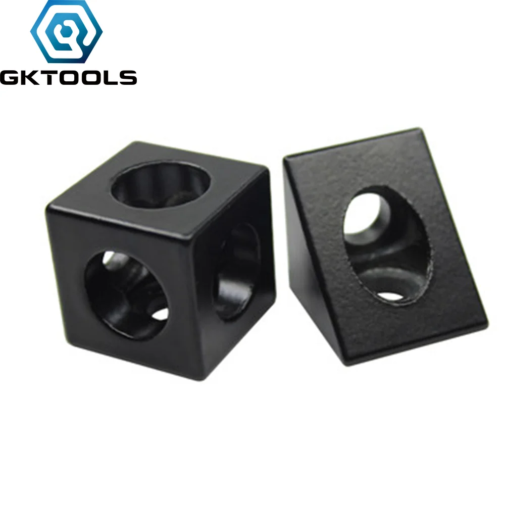 

4pcs/lot 2020 Aluminum Block Cube Prism Connector Wheel Regulator Corner V-slot Three Way Connector 90 degree Angle