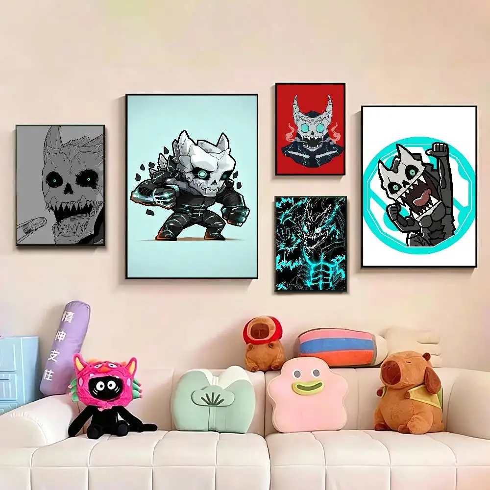 

Anime K-Kaiju N-No 8 Laser-R Poster Waterproof Wall Art Sticker For Bar Living Room Vintage Decor