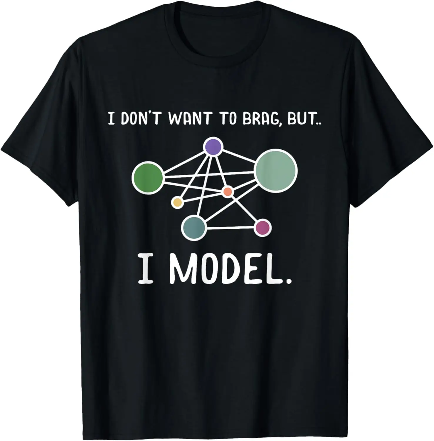 

I Model Data Science Graphic Tee Funny Programmer Men's Breathable Cotton T-Shirt
