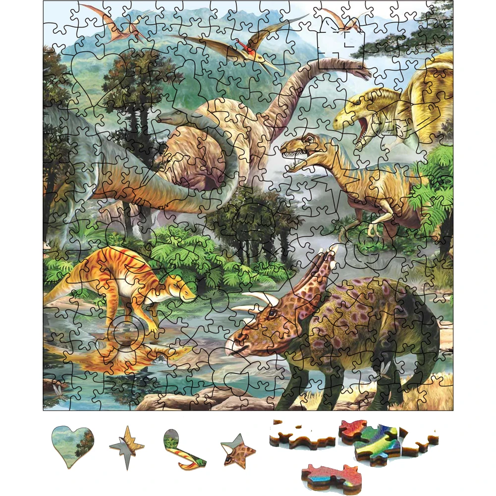 Houten Mysterie Dinosaurus Vallei Puzzel Festival Geschenken Speelgoed Voor Volwassenen Hout Puzzels Vakantie Puzzel Puzzel Speelgoed Voor Kinderen