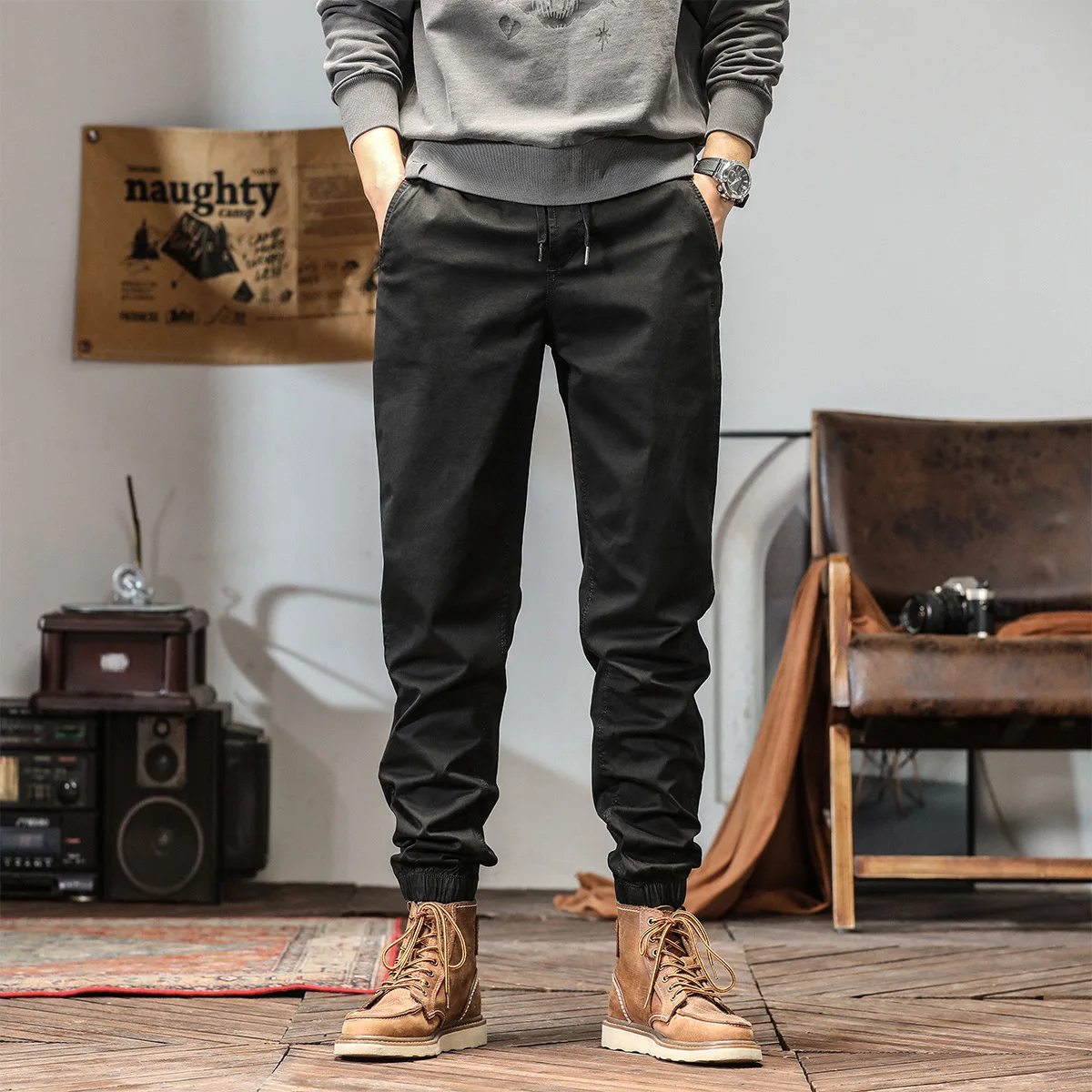 

Весенне-летние новые модные мужские камуфляжные повседневные модные свободные спортивные брюки-карго на шнурке, мужские спортивные брюки, нижняя одежда