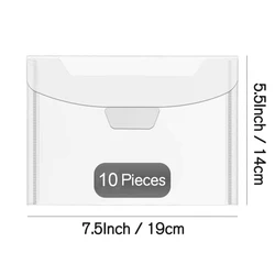 10pcs/set Sheets Plastic Folder Bags For Storaging Cutting Dies Stamps Organizer Holders 7.5x5.5inch Transparent Bags
