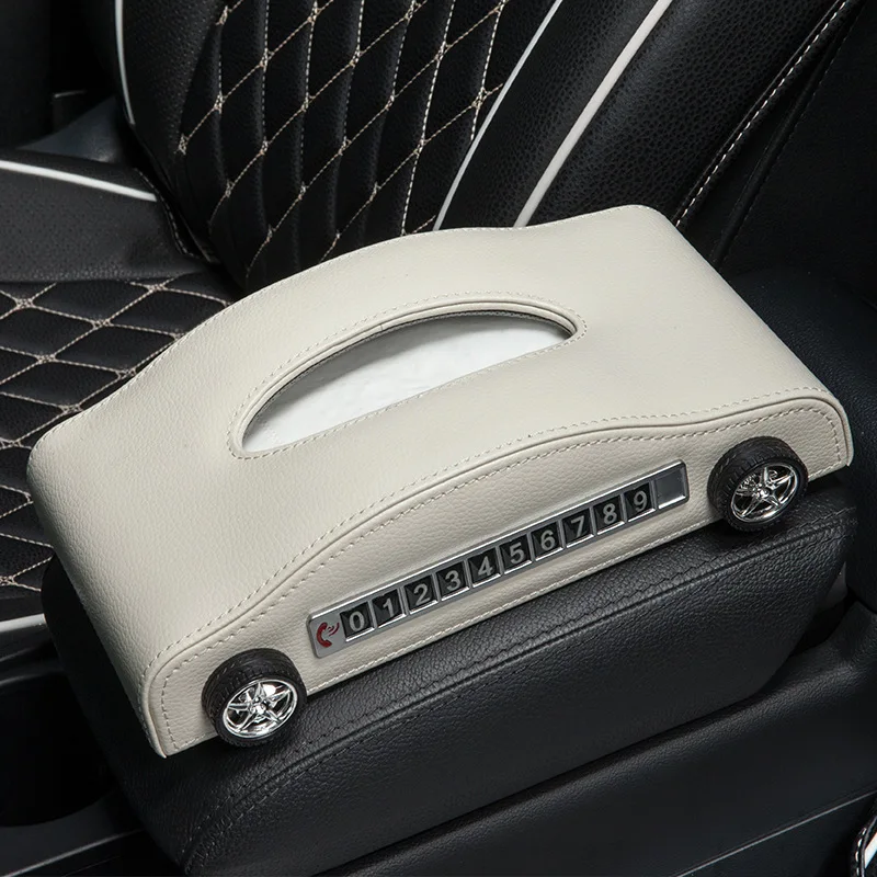 New 1Pcs Car Tissue Box Towel Sets  Auto Interior Storage Decoration for Car Decor Accessories