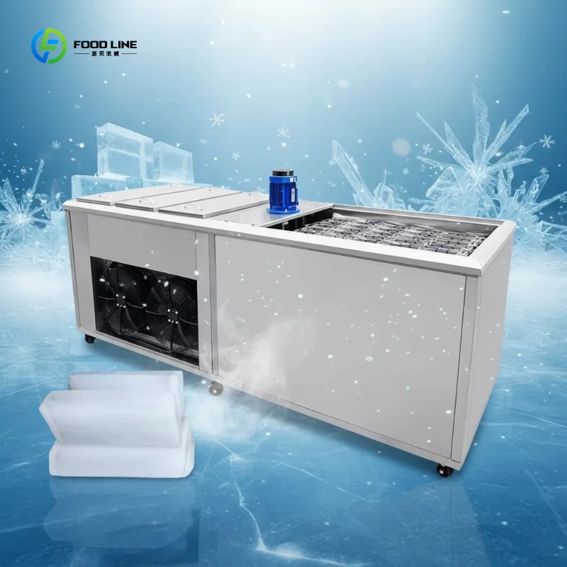 Electric Motor Gear Commercial Use 10kg Cube Block Ice Brick Making Machine High Productivity Customized