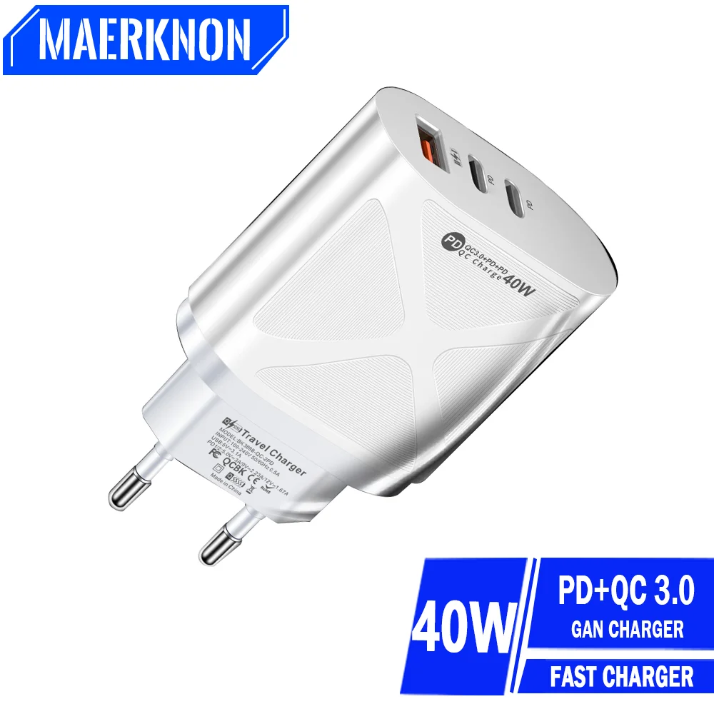 

PD 40W USB Charger Fast Charger Type C Mobile Phone Charger For Iphone 12 13 14 15 Pro Max Xiaomi 13 14 Ultra Huawei Samsung