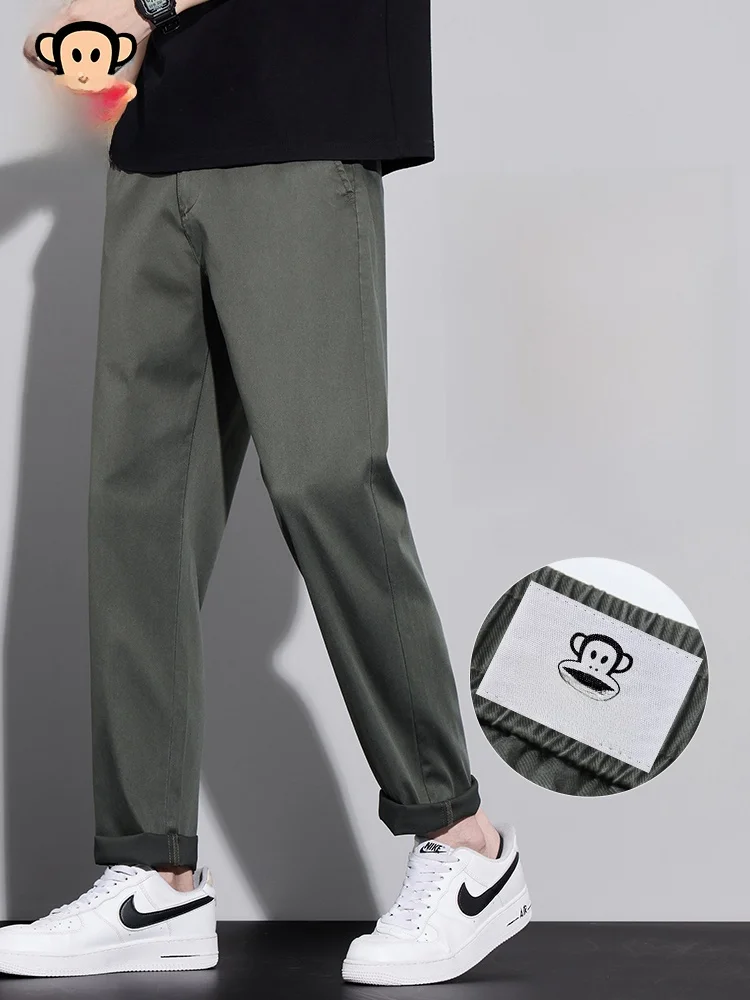 

Мужские повседневные брюки Paul Frank Slim Fit из шелка в стиле милитари, осенние модные прямые брюки для отдыха