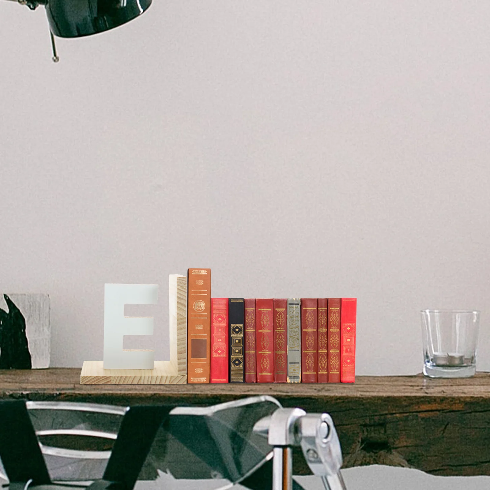 

Wooden Bookends Reusable Book Organizer E Shaped Holder For Shelves Desktop File Stand Reading Storage Shelf Decor Book