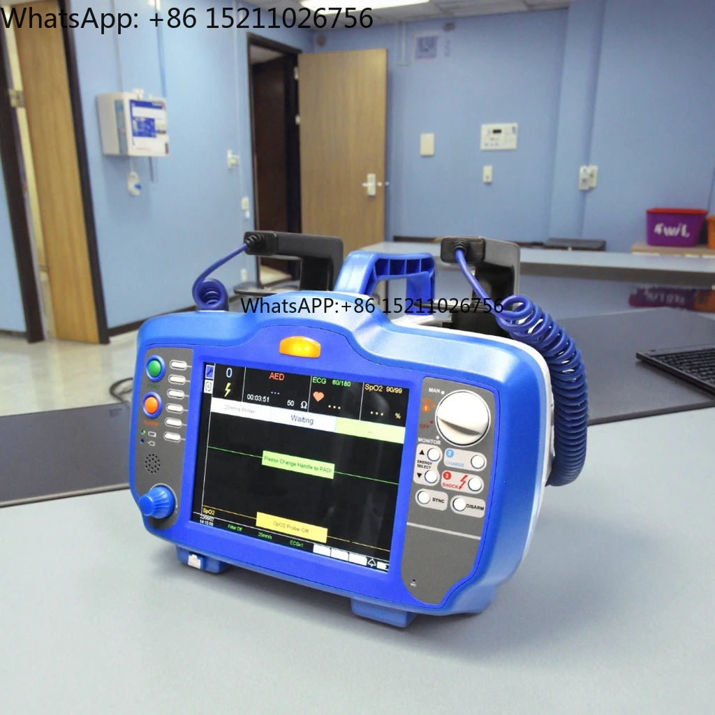LTDM7000 Desfibrilador Externo Automático (DEA) Eléctrico Portátil con Pantalla de Alta Resolución, Batería Recargable, Forma de Onda Bifásica, Frecuencia Cardíaca -ing Sop2