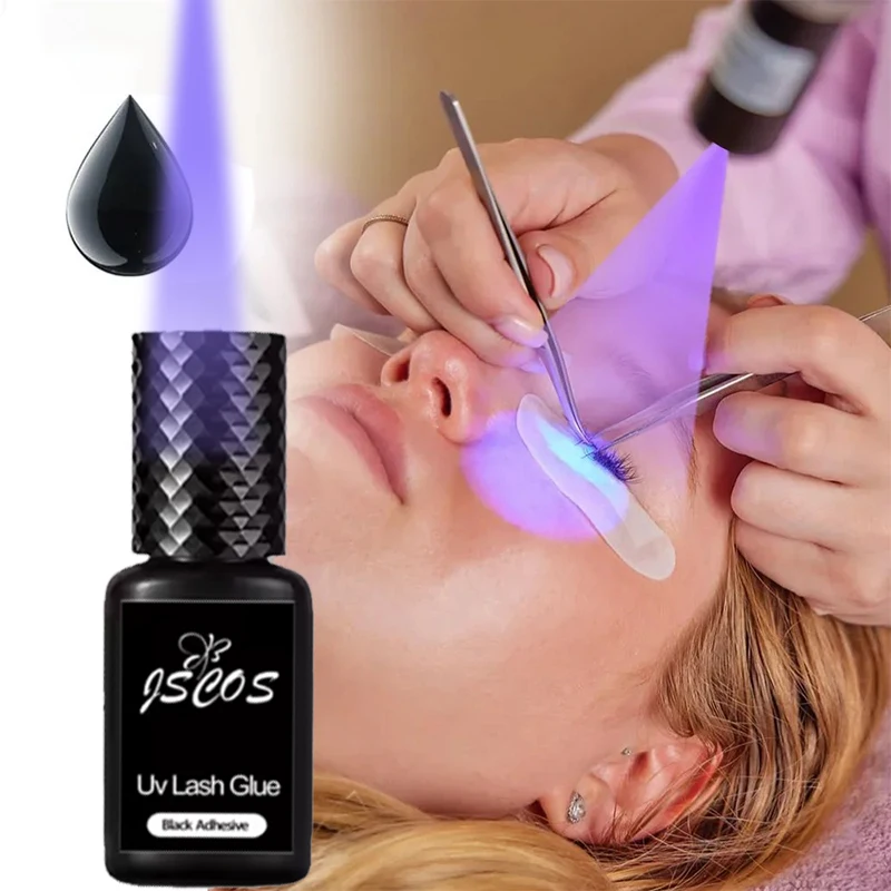 Tpo Free Black UV Eyelash Glue Makeup Tools Water Proof Quick Dry in 1 Second Eyelash Extension Supplies Black Eyelash Glue