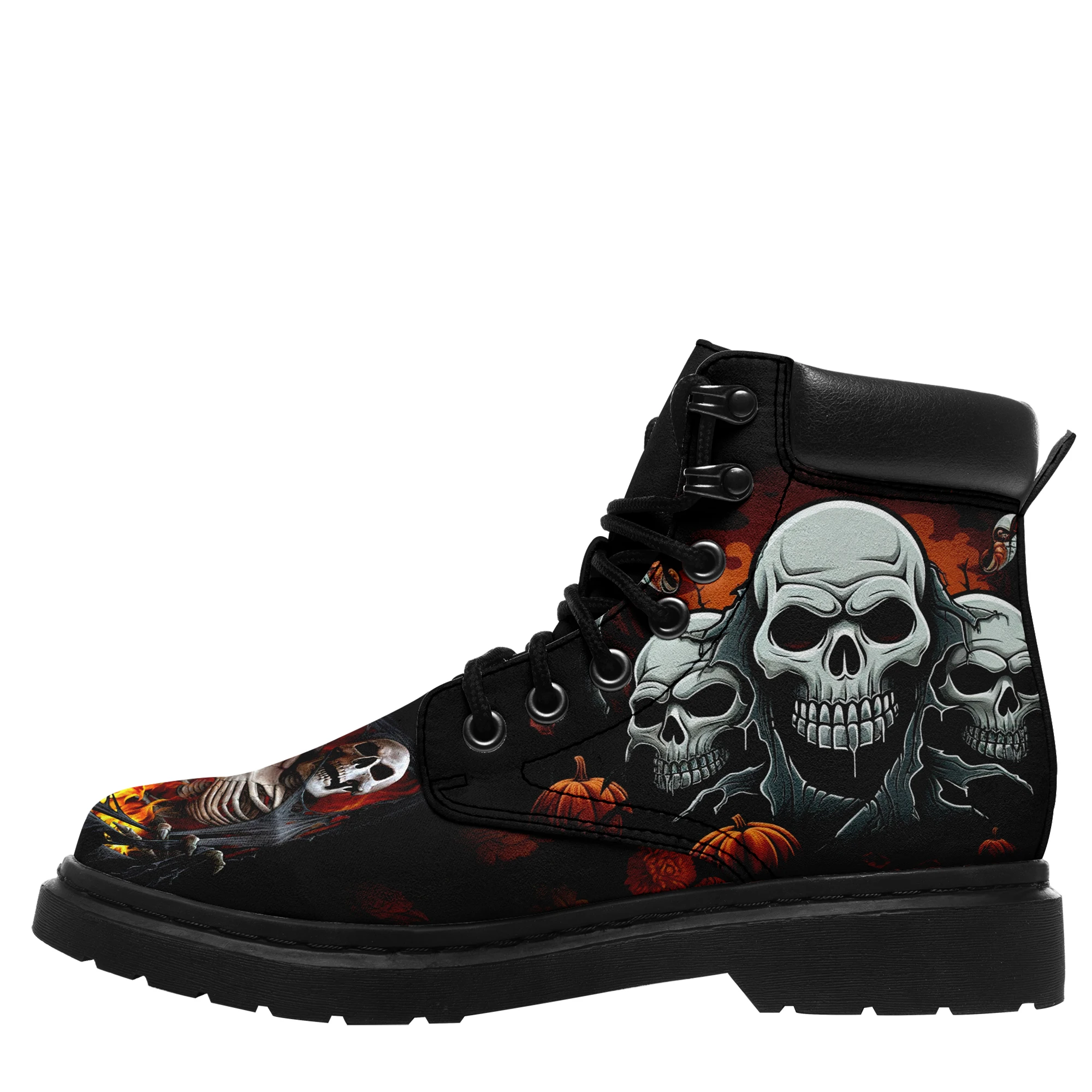 Dropshipping Print On Demand Men Women Custom Print POD Boots Halloween design Martin Boots Free Shipping