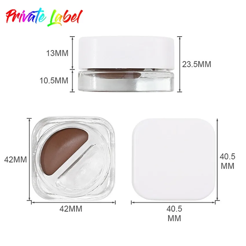 

Private Label 23colors Double-color Eyebrow Pomade Waterproof Long Lasting Wild Eyebrow Styling Cream Women Eye Brow Makeup