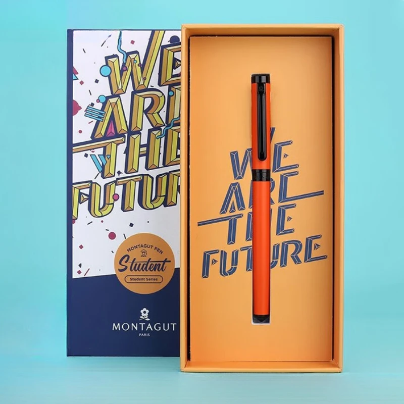 

MONTAGUT Future Series Fountain Pen F 0.5MM Nib,Orange Matte Business School Supplies Stationery Pens for Writing Smooth Gift