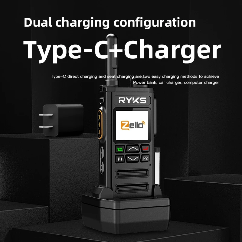 Zello اسلكية تخاطب 4G بطاقة Sim واي فاي شبكة الهاتف الخليوي راديو طويل المدى 100 ميل المهنية POC اسلكية تخاطب