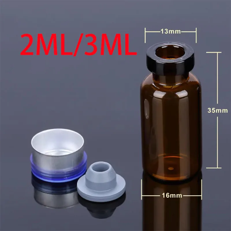 100/PK brown cilyl bottle 10ml glass empty bottle 1ml2ml3ml7ml15ml20ml25ml sample bottle 5ml cilyl bottle