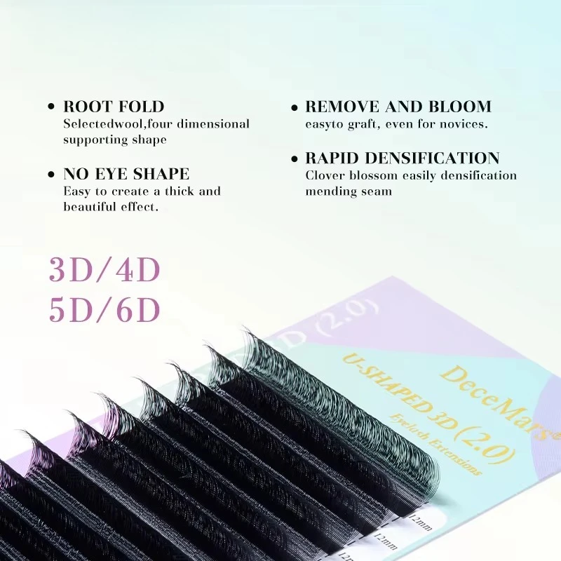 U-shaped Natural Thick. Daily Use of Grafted False Eyelashes -6D
