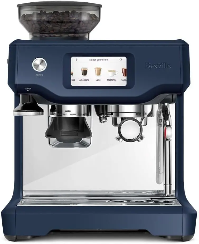 Touch Espresso Machine with Grinder & Auto Milk, Espresso Maker with Touchscreen