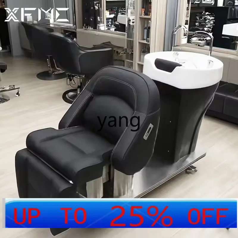 

LMM electric deformation ceramic basin shampoo bed barber shop special hair salon sitting half lying down