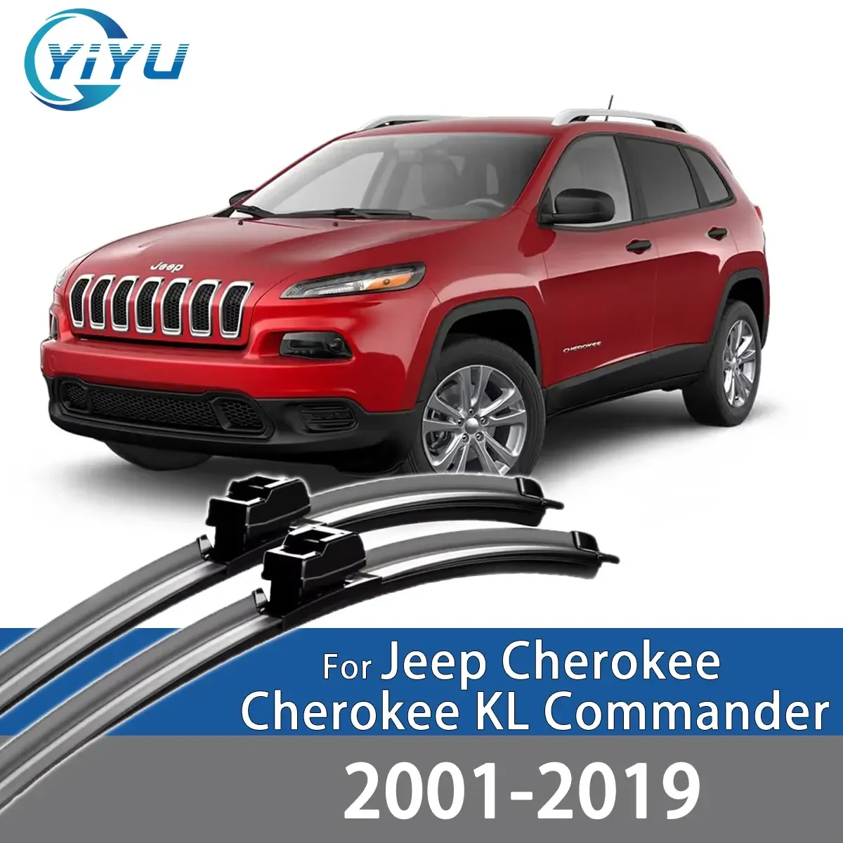 

2PCS Car Front Wiper Blades For Jeep Cherokee Cherokee KL Commander 2001-2019 Windshield Windscreen Accessories