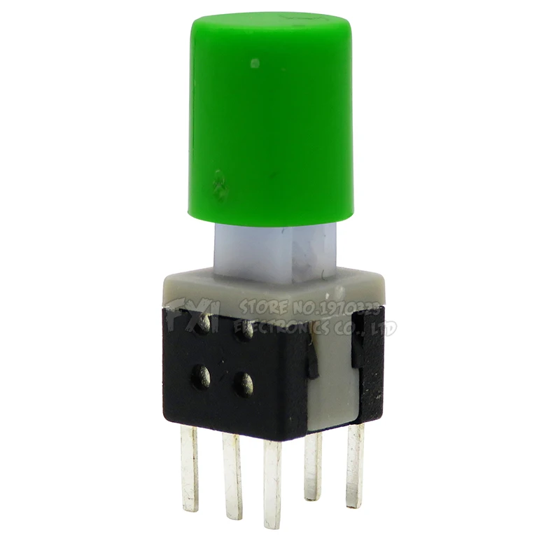 10Sets = 20PCS 5.8*5.8mm with cap Locking Latching Push Tactile Power Micro Switch Kit 6 Pin Button Switches 5.8x5.8mm