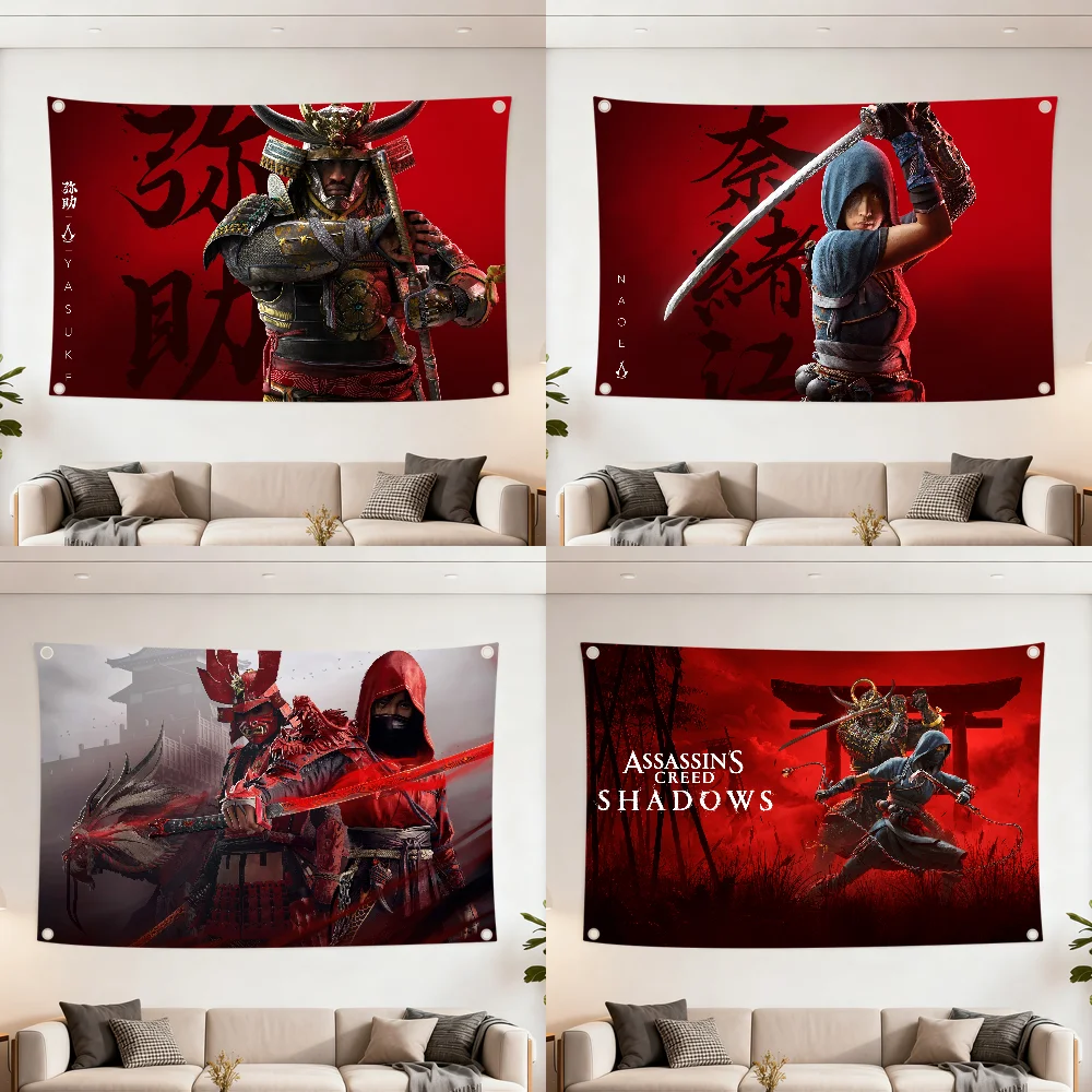 Game A-Assassins Creed Shadows flag Decoration Outdoor Picnic Party Art Hanging Home Camping Party Banner Best sellers