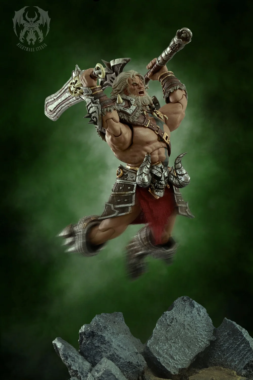 En Stock Nightmare Studio 1/12 santuario oscuro bárbaro Berserker figura articulada de Pvc regalos de juguete